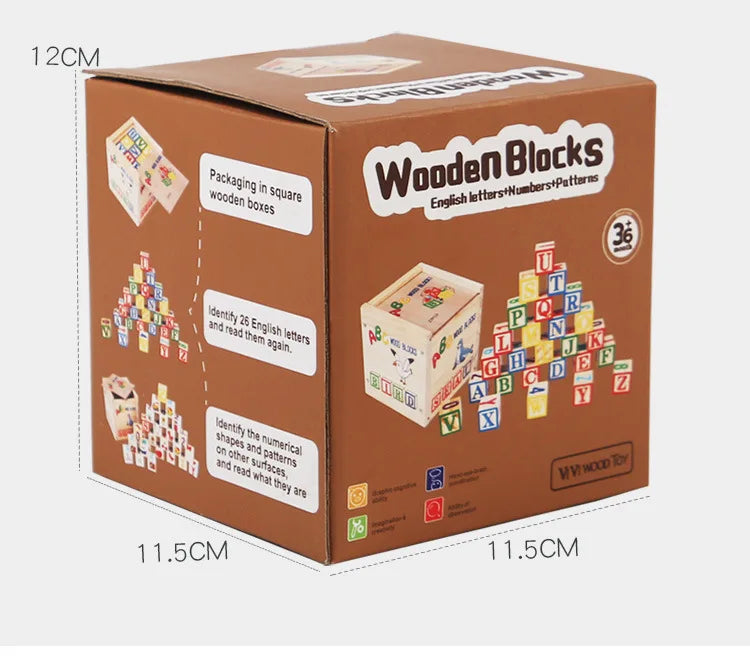 27pcs Wooden Building Blocks