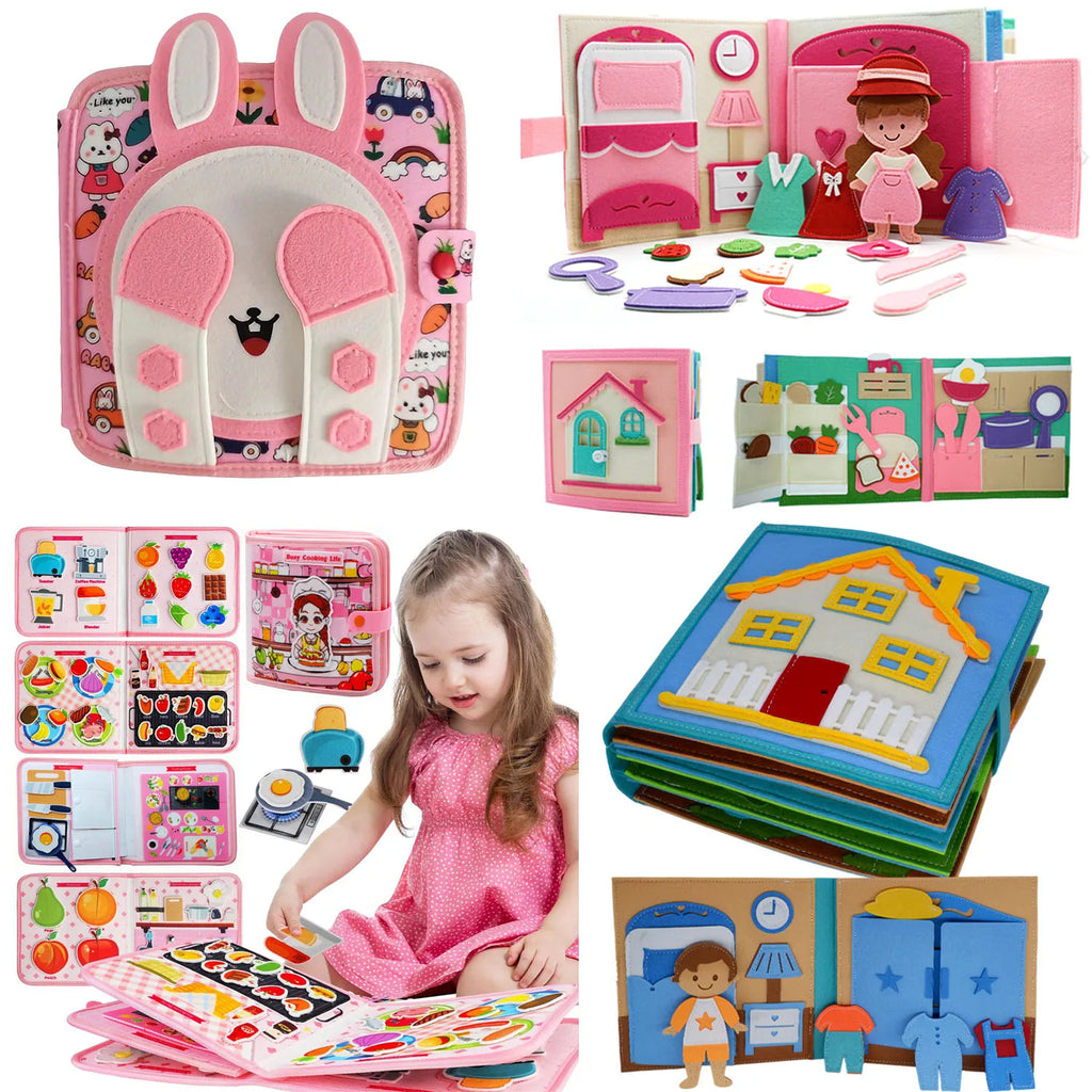 Montessori Educational Felt House Playbook