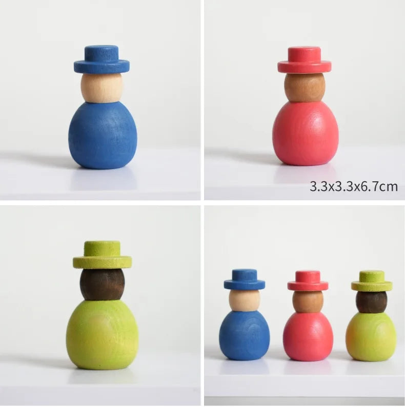 Wooden People Figures Set – 10 Pieces