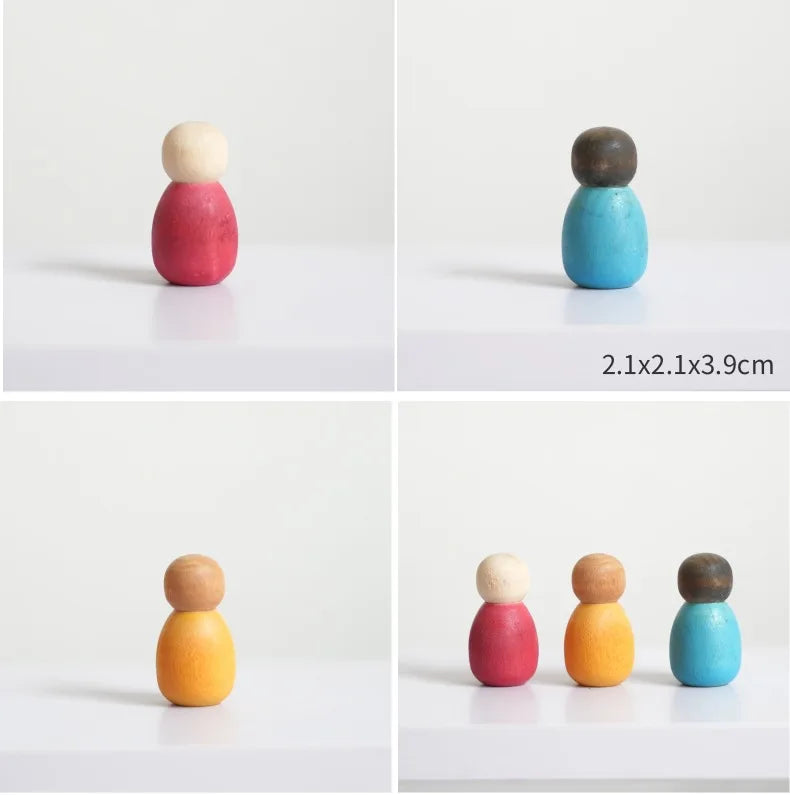 Wooden People Figures Set – 10 Pieces