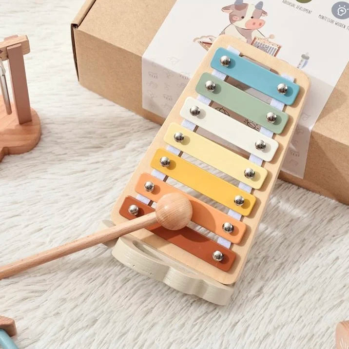Little Maestro Wooden Musical Instrument Set – 6 Pieces