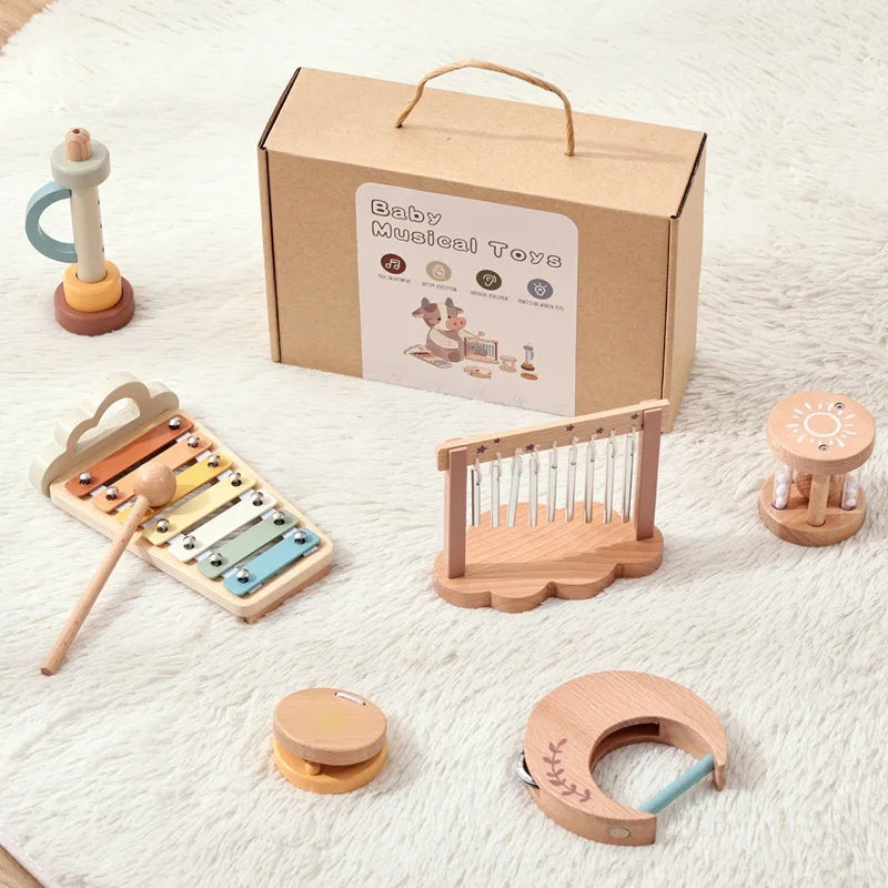 Little Maestro Wooden Musical Instrument Set – 6 Pieces