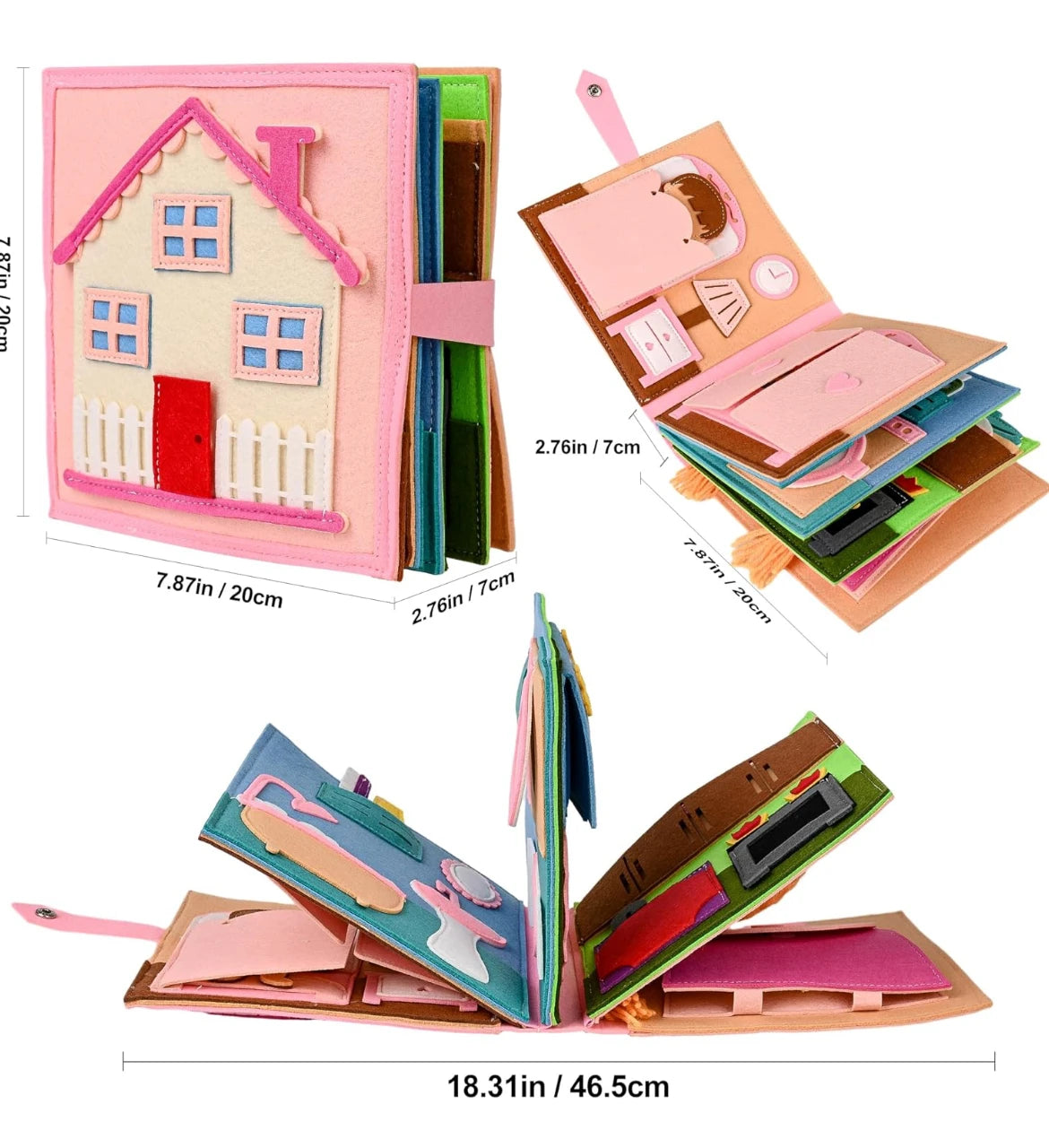 Montessori Educational Felt House Playbook