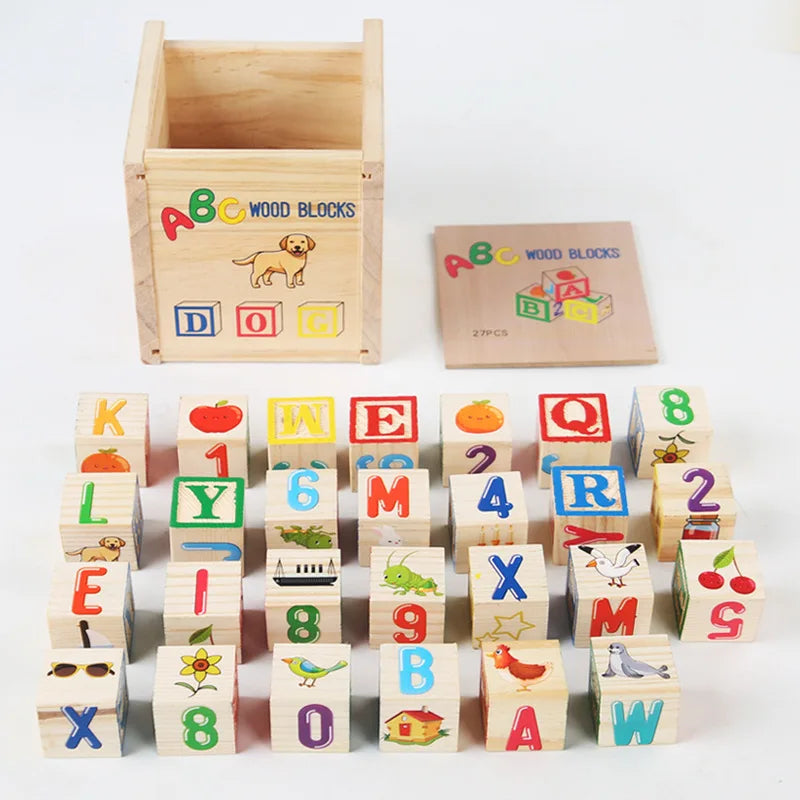 27pcs Wooden Building Blocks