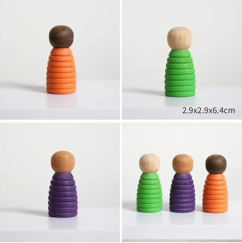 Wooden People Figures Set – 10 Pieces