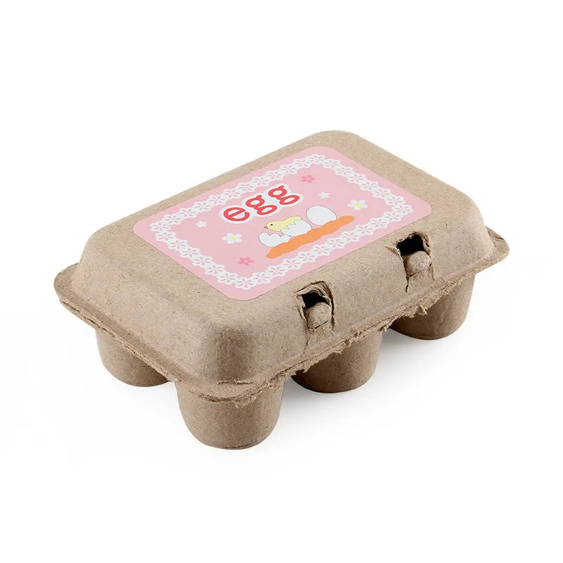 6pcs Wooden Play Eggs