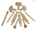 12pcs  Wooden Playdough Tool Kit