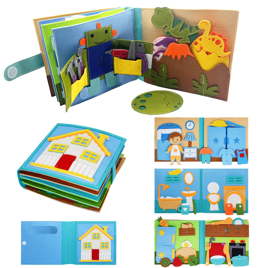 Montessori Educational Felt House Playbook