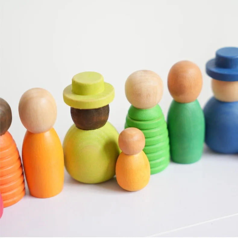 Wooden People Figures Set – 10 Pieces