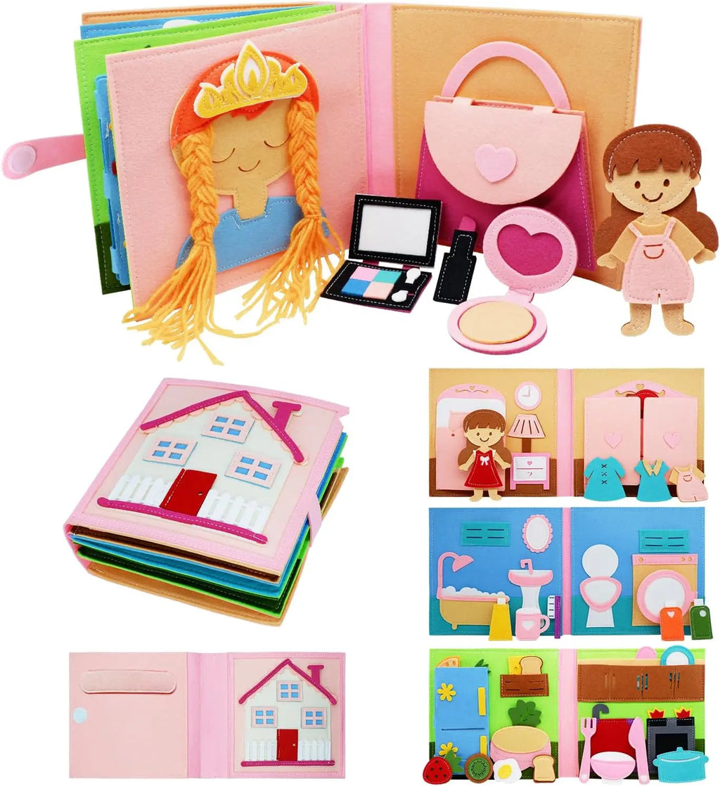Montessori Educational Felt House Playbook