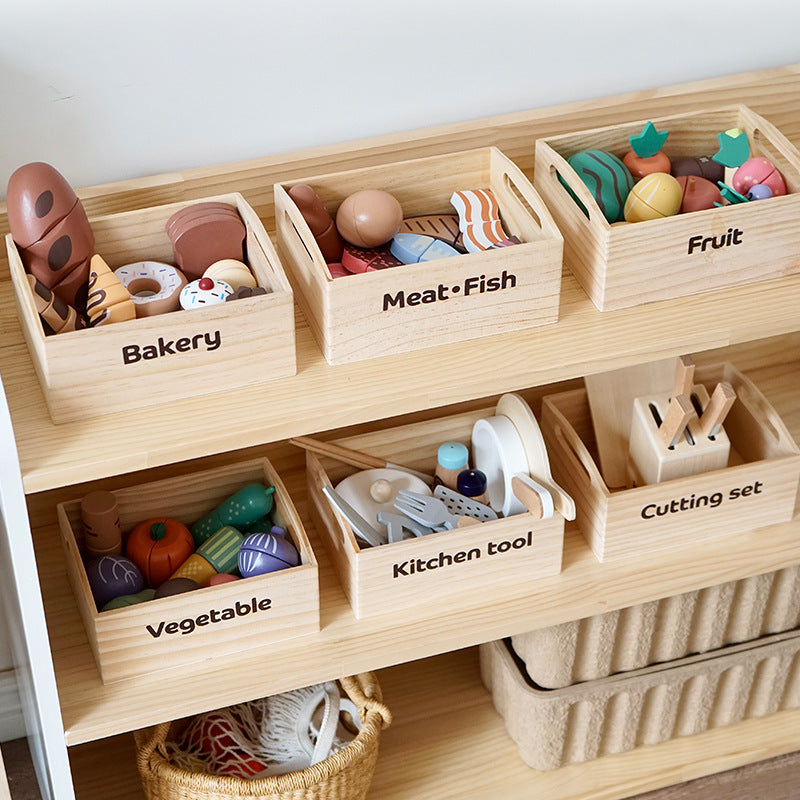 Wooden Montessori Pretend Play Food Sets