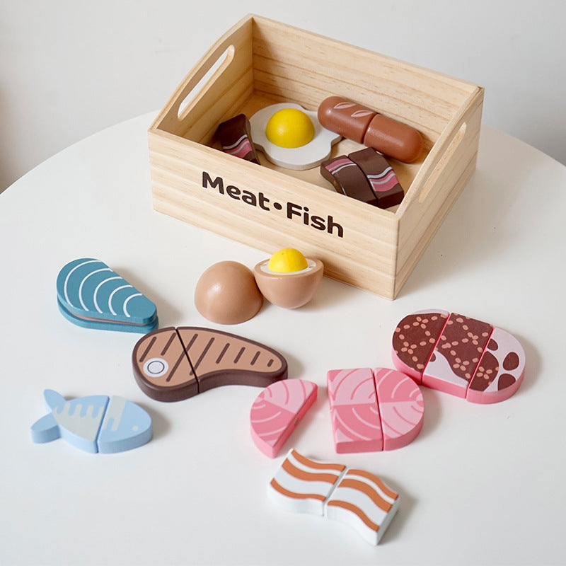 Wooden Montessori Pretend Play Food Sets