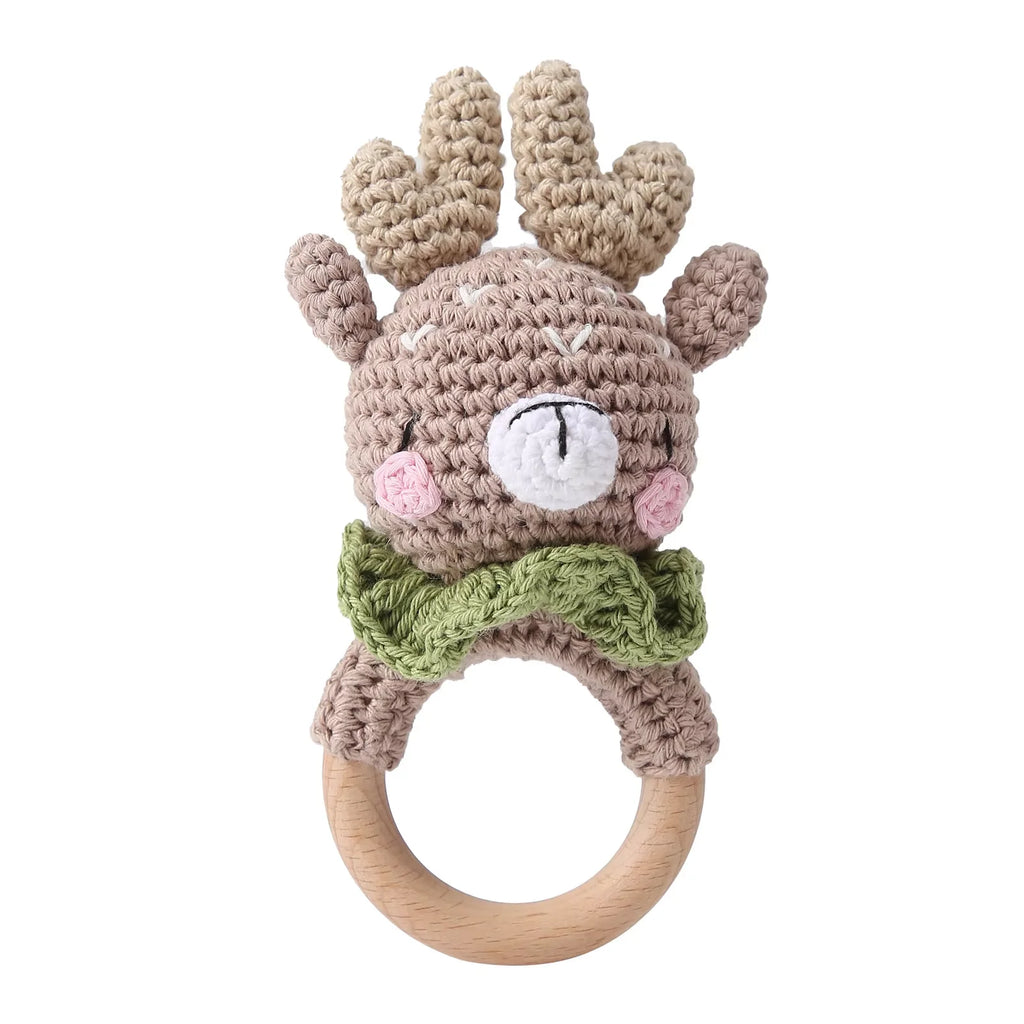 Crochet Wooden Rattle Toy