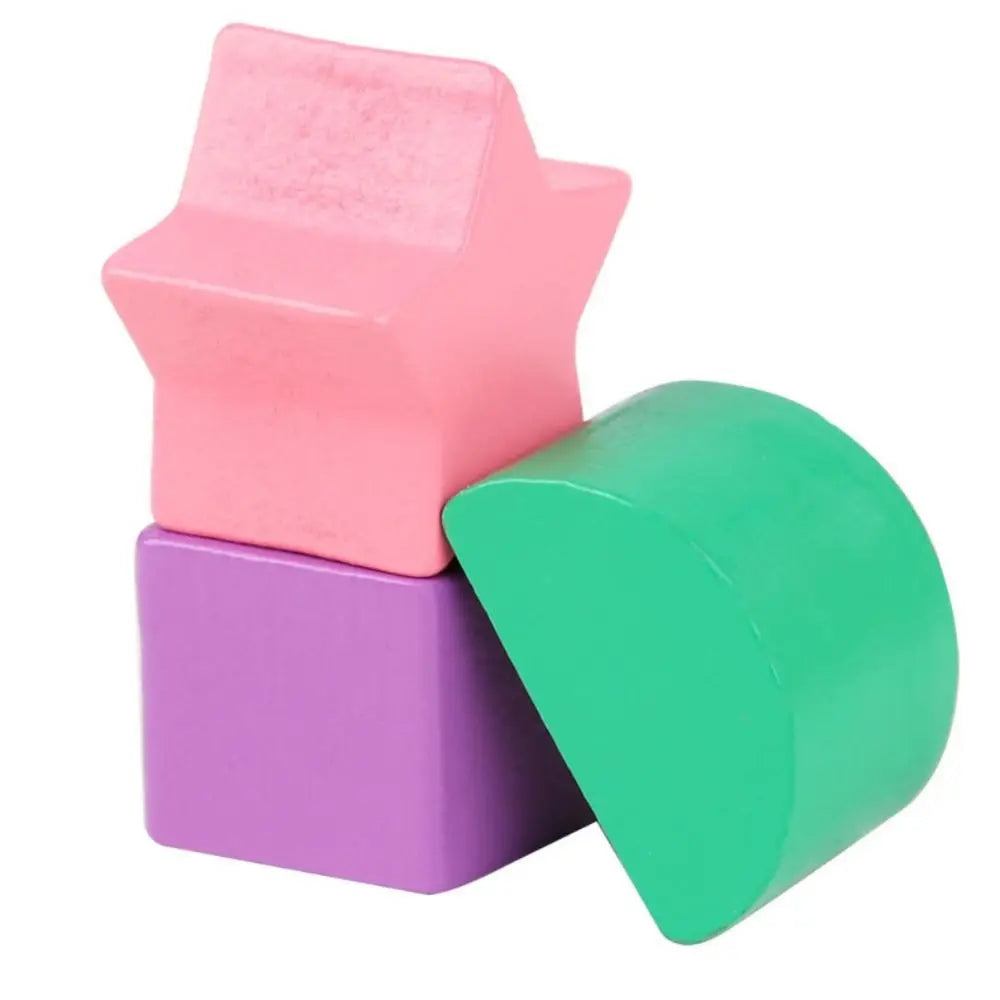 Child-safe wooden shape sorter for fine motor development