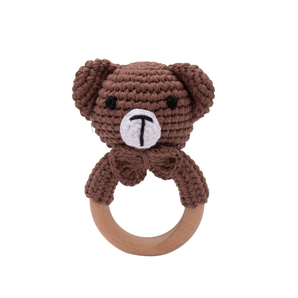 Crochet Wooden Rattle Toy