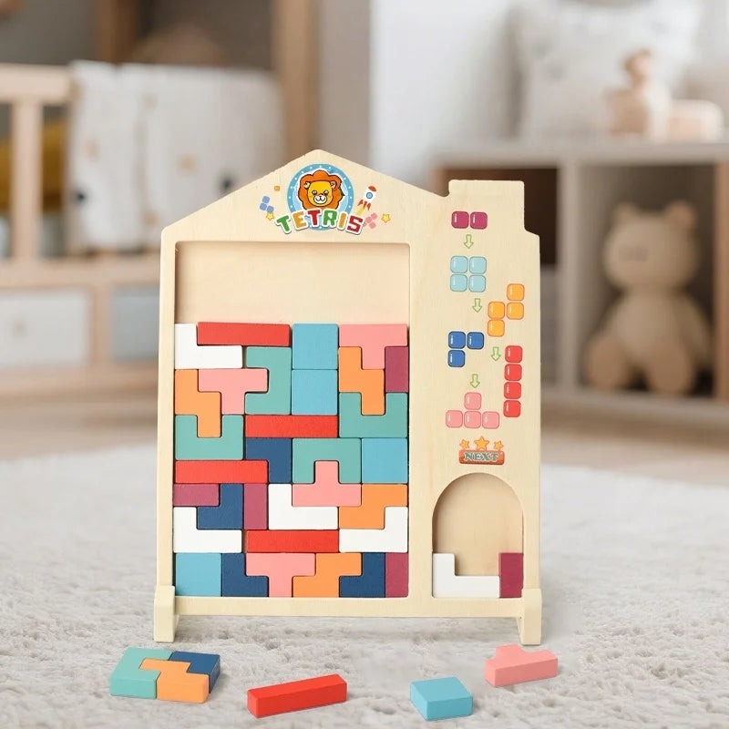 Wooden 3D Tetris Puzzle
