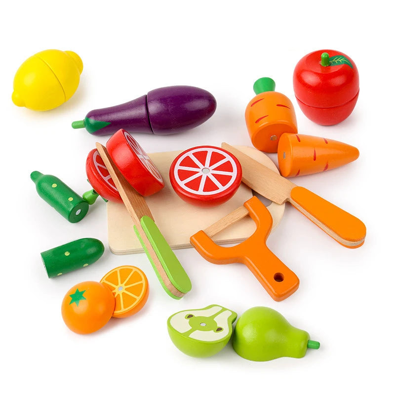 Wooden Chopping Fruit/Veg Set