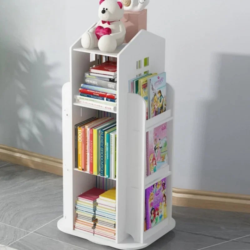 360° Rotating Wooden Children's Bookshelf