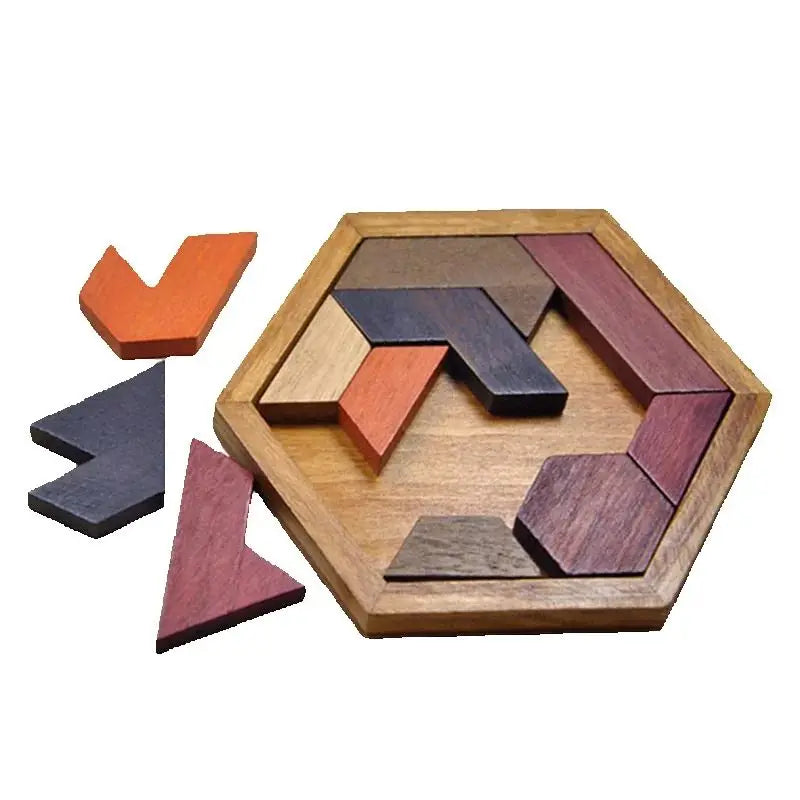 Natural Wooden Geometric Shape Puzzle