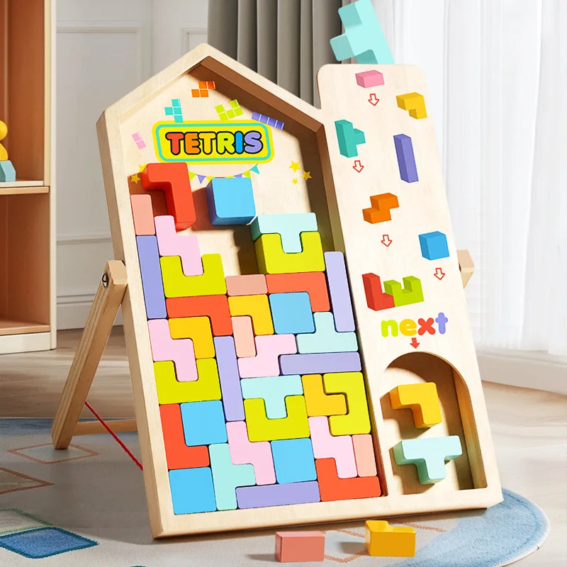 Wooden 3D Tetris Puzzle