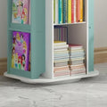 Wooden rotating bookshelf for kids' bedrooms and playrooms