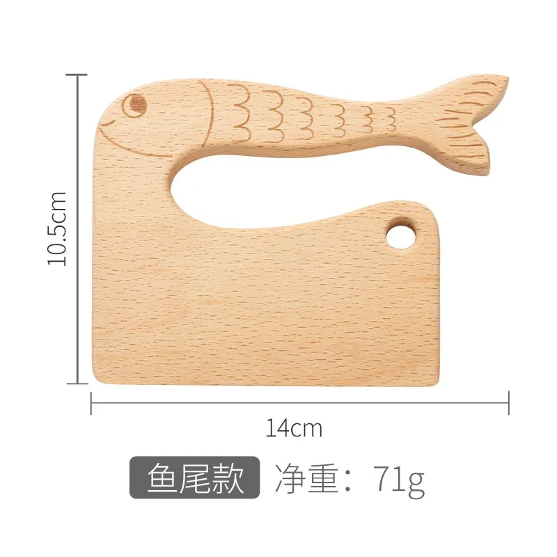Wooden Kids Cooking Cutting Tool