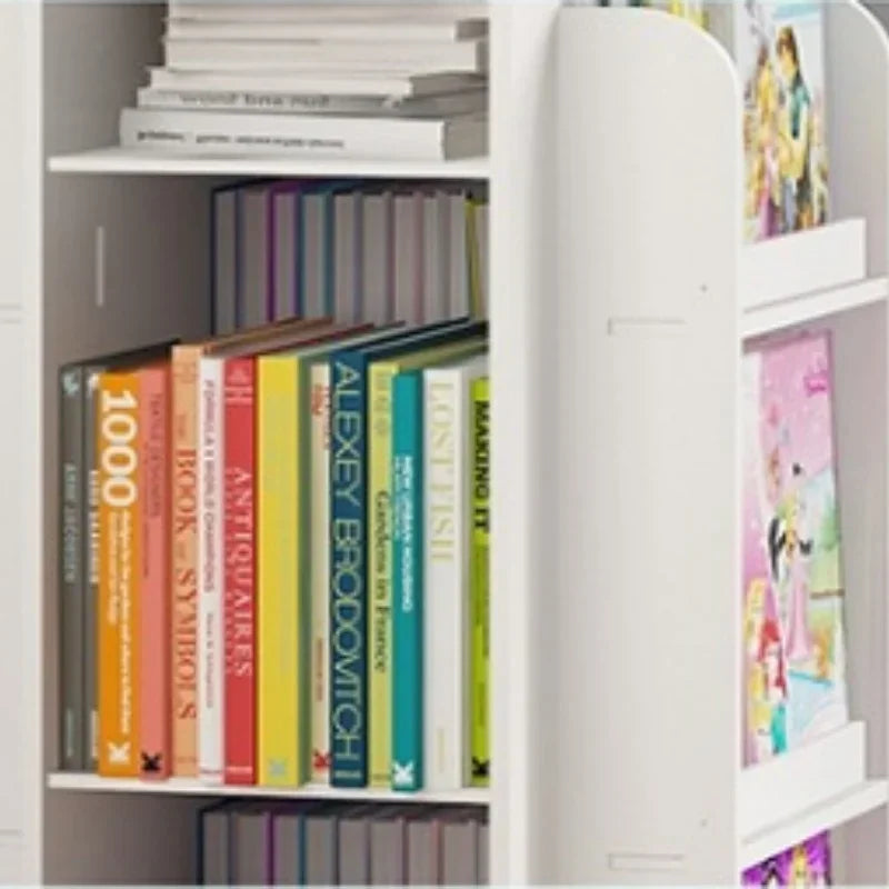 Montessori-inspired wooden bookshelf for independent reading