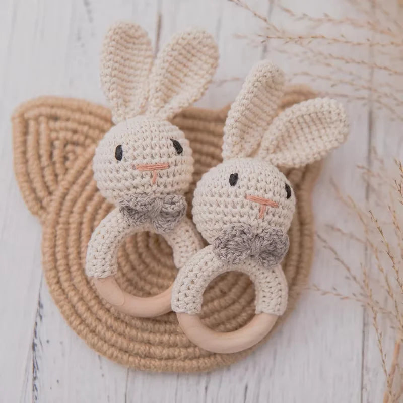 Crochet Wooden Rattle Toy