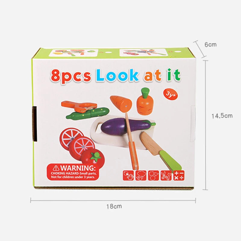 Wooden Chopping Fruit/Veg Set