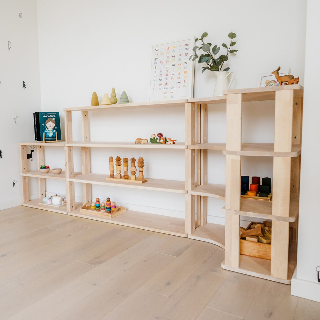 Modular Montessori Shelf Straight - 3 Shelves